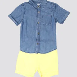 mothercare Boys Pure Cotton Shirt with Shorts-picture-29