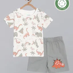 Broon Boys White Printed Clothing Set-picture-44