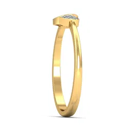 KUBERBOX Tocco Hearts 18KT Gold Diamond Studded Ring - 1.98gm image 4