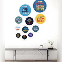 CVANU Blue & Yellow 11 Pieces Printed Hanging Wall Decor-picture-45