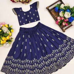 BAESD Girls Embroidered Sequinned Ready to Wear Lehenga & Top-picture-16