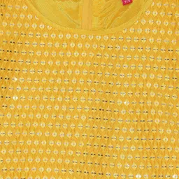 Biba Girls Yellow Ready to Wear Lehenga & Blouse With Dupatta image 4