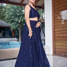 Chandbaali Embellished Sequinned Ready to Wear Lehenga & Blouse With Dupatta image 3