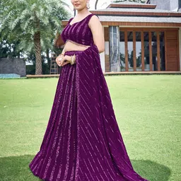 Chandbaali Embellished Sequinned Ready to Wear Lehenga & Blouse With Dupatta image 4