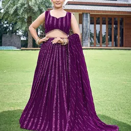 Chandbaali Embellished Sequinned Ready to Wear Lehenga & Blouse With Dupatta image 3