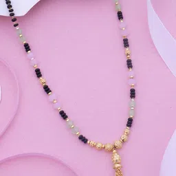 Ramdev Art Fashion Jwellery Gold-Plated Artificial Stones Mangalsutra image 4