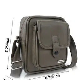 Veneer Men Structured Vegan Leather Sling Bag image 5