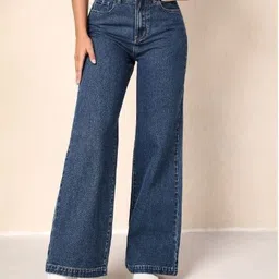 sitiz Women Straight Fit High Rise Blue Jeans-picture-19