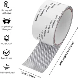 prozone Anti-Mosquito 3 Layer Tape Strong Adhesive Window Screen Repair Kit Tape (Manual) image 4