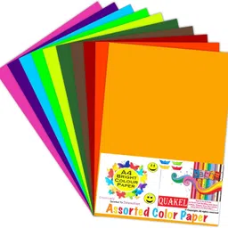 quakel (QKL-8) Multicolour A4 Size Sheet, (100 Piece) 10 Sheets Each Colour (Pack-1) Unruled A4 80 gsm A4 paper-picture-11