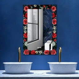 flipkart perfect homes Rectengalr Frameless Polish Finishing Mirror for Wall/Bathroom- (12 X 18 Inch) Bathroom Mirror-picture-11