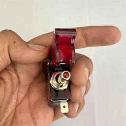 auto mt RED Toggle Switch WiD Aircraft Safety Cover Rocker,12V 20A Car ON/Off Switch Turbo Charger image 3