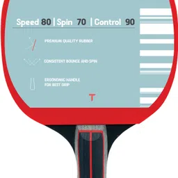 tanso Phoenix Premium ITTF approved Racket(Engineered Ply, Consistent Bounce and Spin) Red, Black Table Tennis Racquet-picture-14
