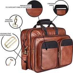 hvh world Men Tan Messenger Bag image 3