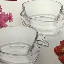 greatzon Glass Dessert Bowl Glass Apple Shape Mixing Dining Tableware Dessert serving Bowl Disposable image 5