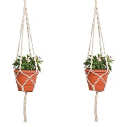 ecofynd Off-White Macrame Plant Hanger image 5