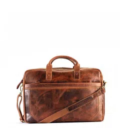 Picco Massimo Brown Leather Messenger Bag-picture-26