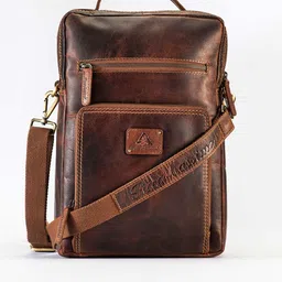 Picco Massimo Unisex Brown Solid Messenger Bag-picture-31