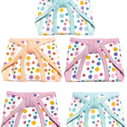 kids & bebs Soft Cotton Baby Langot/Nappy - Multicolor, Adjustable Tie-Up, Pack of 5-picture-29