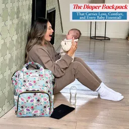 little munchkins Diaper Bag for Mom |Travelling Baby Bag For Mom Kids | Printed Diaper Organizer Waterproof Diaper Bag image 5