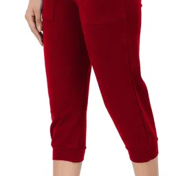 thirteen eleven Women Red Capri-picture-30