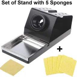 wowsome Metal Material Soldering Iron Stand with Sponge For 936 Soldering Station 907 Soldering Handle 900M Series (Pack of 1 Stand + 5 Sponge) 0 W Simple image 3