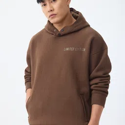 the souled store Men Full Sleeve Printed Hooded Sweatshirt image 3