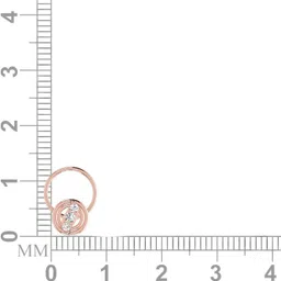 avsar Shreya 18kt Diamond Rose Gold Nose Wire image 2