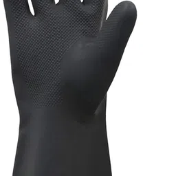 flipkart smartbuy 1 Pair Black Rubber Black Rubber HAnd gloves For Specially Kitchen Bathroom Toilet Medicla Flush Garden Cleaning Gloves And Animals Pet Coe Dog Care Clothing dish Washing Bike CAr Garage Mechinical Industry Worker Best Protective Hand Gloves Wet and Dry Glove image 2