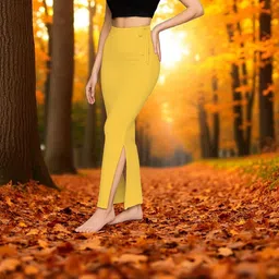 The Stanch Shapeware Yellow MT1003 Lycra Blend Petticoat-picture-17