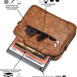 maameldi Men & Women Tan Messenger Bag image 4