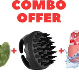 cartease corner Natural Hair Scalp Massager Shampoo Brush, Ice Face Roller Massager, Jade Roller-picture-22