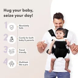 mylo Baby 3 in 1 Premium Carrier Comfortable & Adjustable | Lightweight (6-15 Months) Baby Carrier image 2