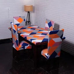 eleganta Polyester, Spandex 6 Seater Printed Table Cover-picture-11