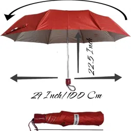 k.c. paul & sons VARSHA 3 FOLD RUST COLOUR UMBRELLA Umbrella image 4