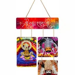 SAF Red Khatushyam ji Wood Wall Hanging-image-61