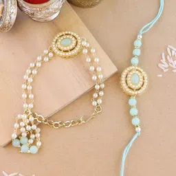 I Jewels Bhaiya Bhabhi Rakhi Set with Roli Chawal & Card-picture-14