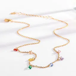 MYKI Gold-Plated Feather Shaped Pendants with Chains-image-84