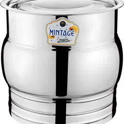mintage Storage Container Steel Apple Pawali Capacity 5 Litre 8 No Atta Tanki | Box | Drum | Pawali 5 L Drum-picture-29