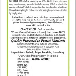 basic ayurveda Grass Meal (Wheat Grass) Juice (Sugar Free) image 3