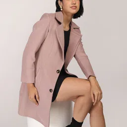 plagg Tweed Solid Coat For Women image 4