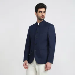 raymond Men Solid Single Breasted Formal Blazer image 2