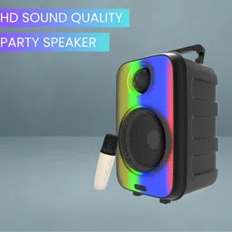 SYARA Raibow (BLUETOOTH TROLLEY SPEAKER) Dynamic Thunder Sound With Karaoke MicI208 35 W Bluetooth Party Speaker-picture-15