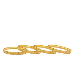 Shining Jewel - By Shivansh Woman Set Of 4 Gold-Plated Traditional Bangles image 1