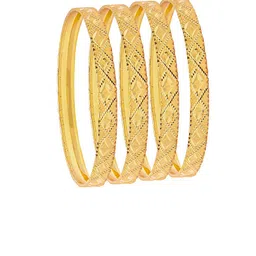 Shining Jewel - By Shivansh Set Of 4 Gold-Plated Bangles image 1