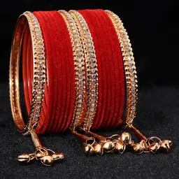 NMII Set Of 16 Zircon Gemstone Studded Bangles image 1