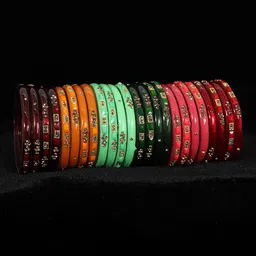 NMII Set Of 24 Cubic Zirconia-Studded Glass Bangles image 2