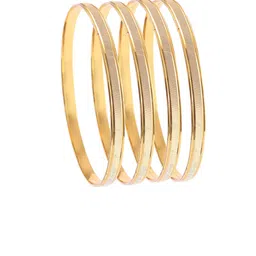 Jewar Mandi Set of 4 Gold-Plated Etching Work Bangles image 3