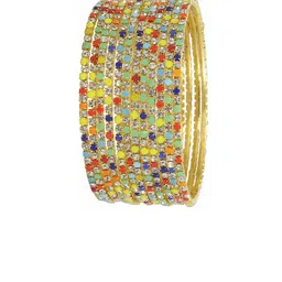 NMII Set Of 12 Stone-Studded Glossy Finished Bangles image 5