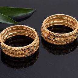Silvermerc Designs Set of 6 Gold-Plated Bangles-picture-6